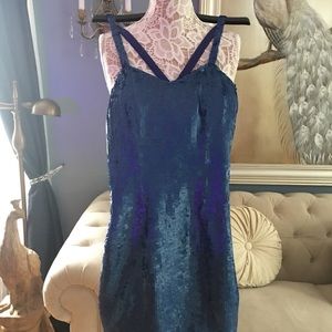 DAVID ABRAHAM SAPPHIRE SEQUIN DRESS FROM BERGDORF